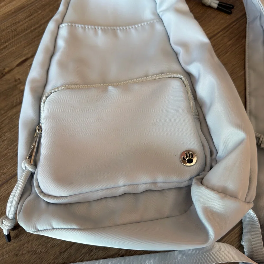 BearPaw Light Gray Sling Backpack